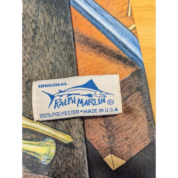 Vintage 1993 Ralph Marlin Golf Themed Mens Neck Tie Novelty Graphics - Picture 4 of 5